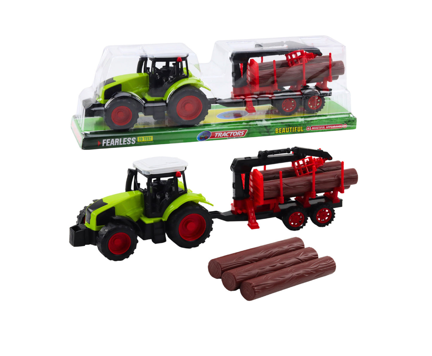 Tractor cu remorca HDS pentru transportul lemnului, 37 x 11 x 9 cm, Lean 24796