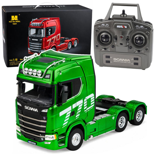 Camion Scania cu telecomanda, verde, 1:18, Lean 31583