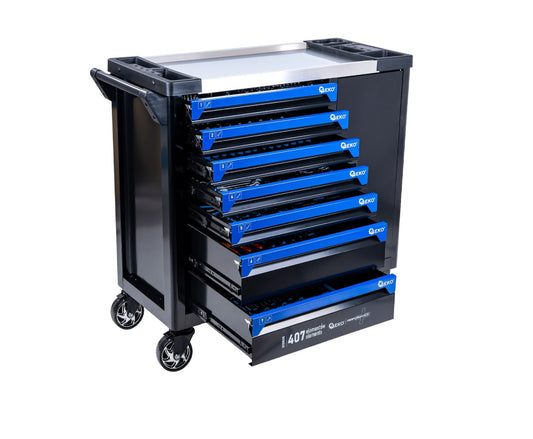 Dulap cu scule pentru atelier, 7 sertare, 407 bucati, Geko G10835