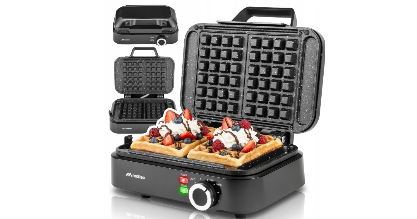Aparat pentru gofre cu temperatura reglabila, 2000 W, MalTec 114778
