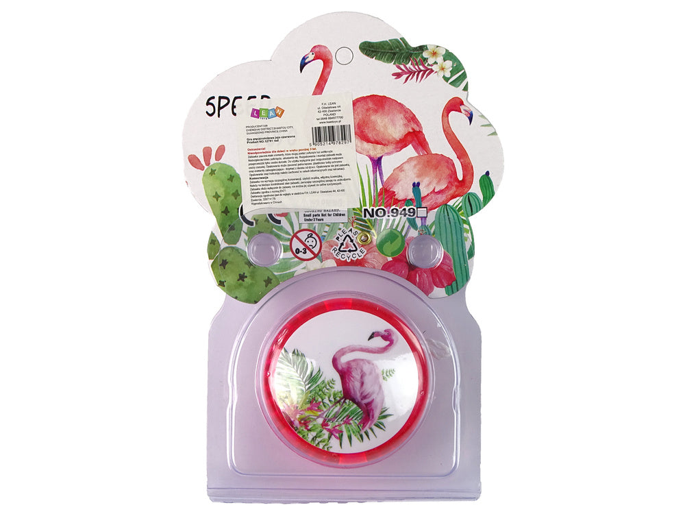 Yoyo cu model Flamingo, 5.5 x 5.5 cm, roz, Lean 12791