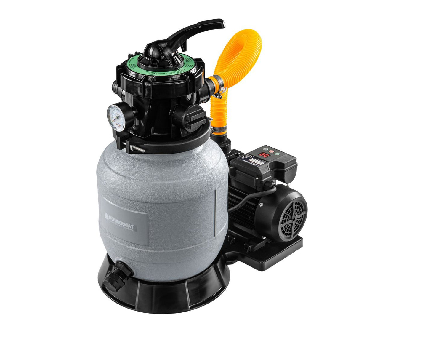 Pompa de nisip pentru piscina PM-PPDB-550JT, afisaj LCD, 13200 l / h, 550 W, Powermat PM1483