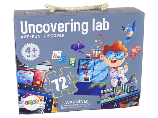 Puzzle Laborator Stiintific, 72 piese, multicolor, 90 x 60 cm, Lean 14185