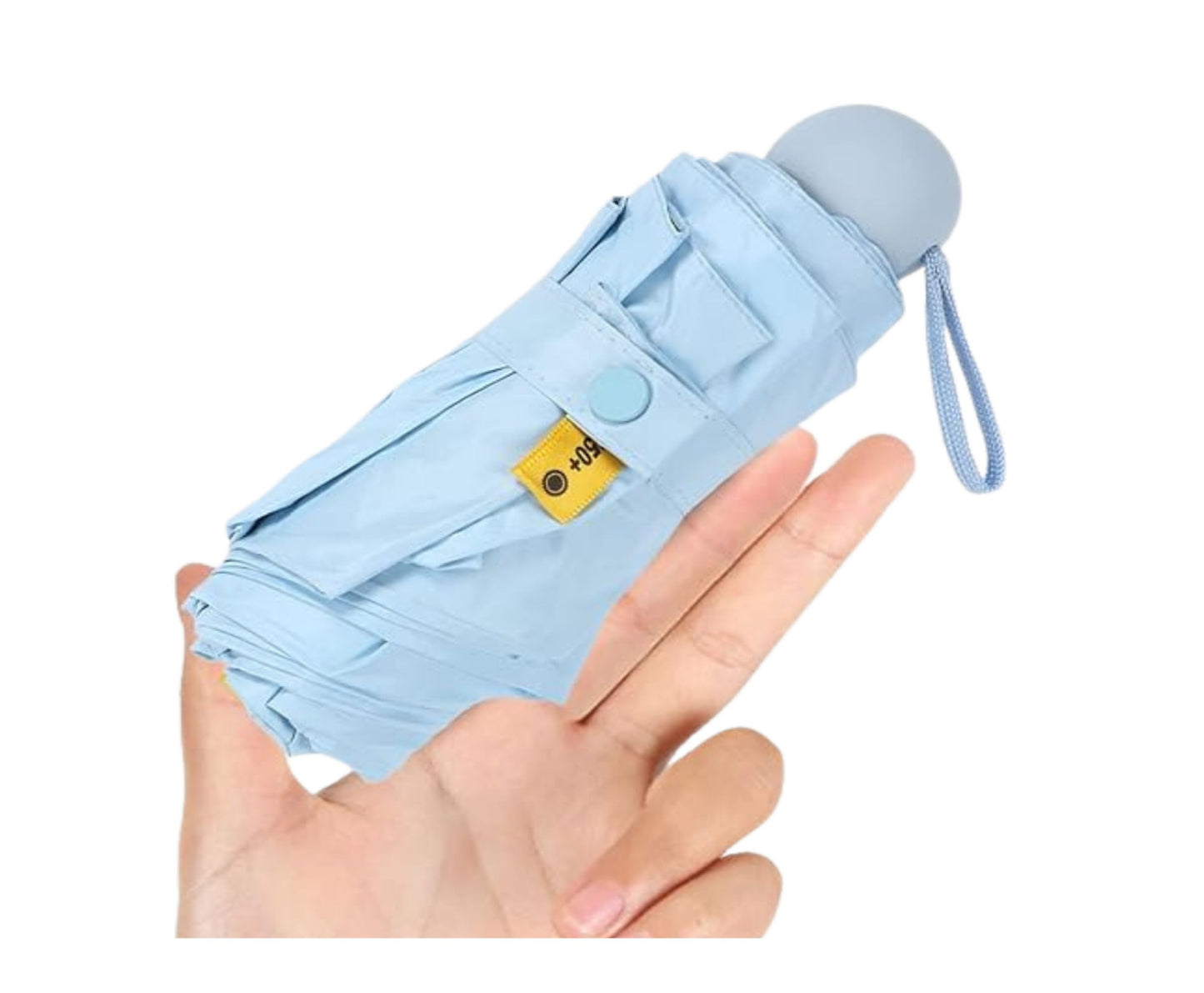 Umbrela pliabila cu protectie solara UV UPF 50+, husa albastra, 90 cm, Lean 27696