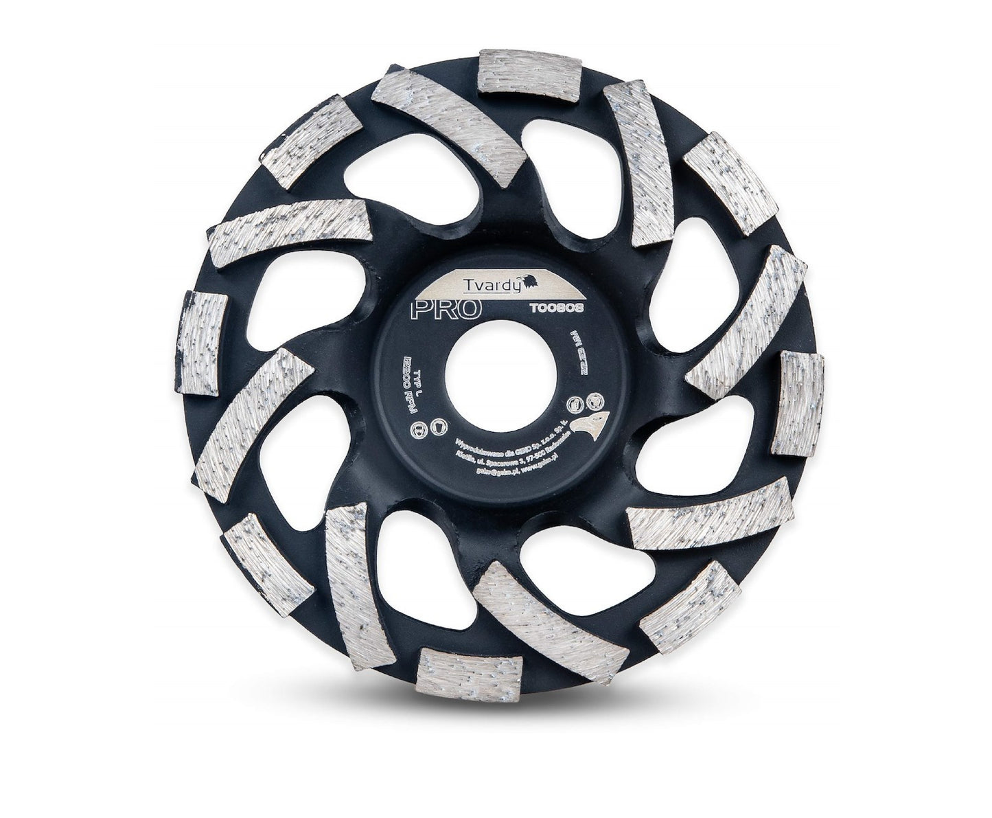 Disc diamantat segmentat tip L Profi, 125x5x22.23mm, Tvardy T00808