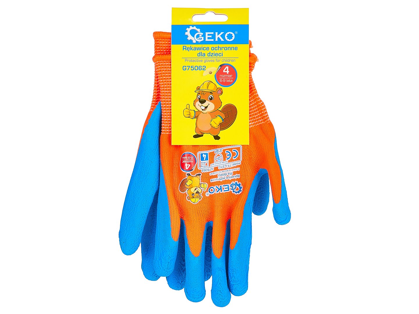 Manusi de protectie pentru copii, marimea 4 (6-9 ani), Geko G75062