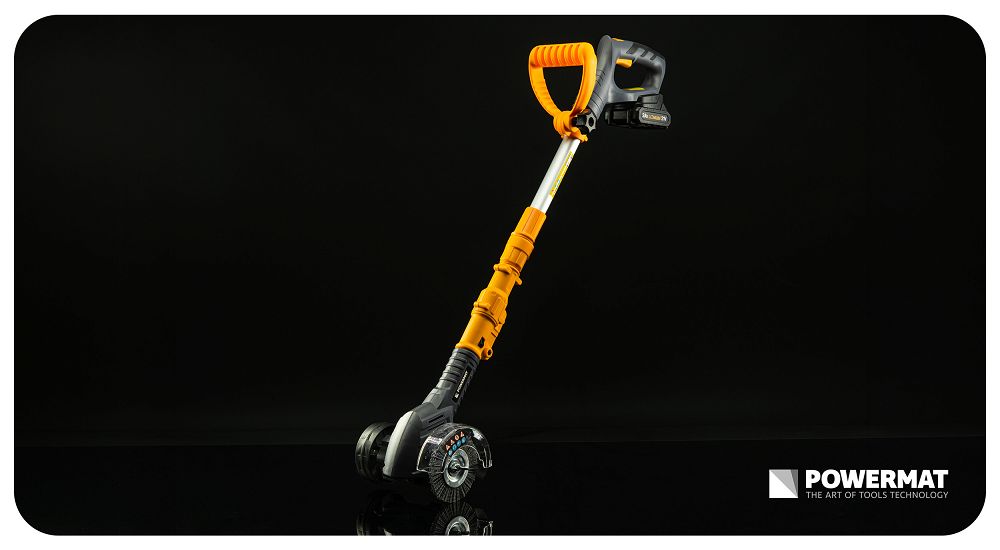 Masina pentru curatare rosturi pavele si taiere margini gazon cu acumulator PM-AKT-2AT, 21 V, Powermat PM1506