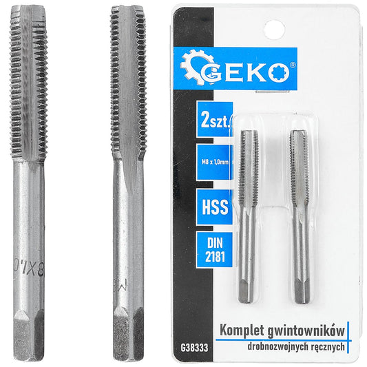 Set tarozi pentru filetare manuala, M8 x 1,0 mm, 2 bucati, Geko G38333