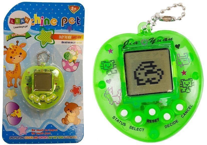 Tamagotchi electronic, verde, 5x5,5x1,5cm, Lean 4006