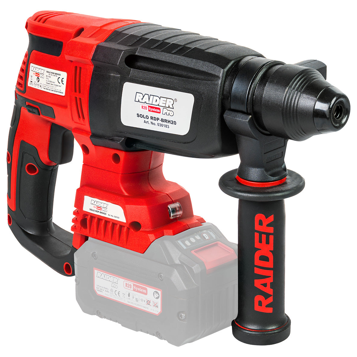 Ciocan rotopercutor brushless RDP-BRH20 Solo (fara acumulator si incarcator), SDS-Plus 3 J, Raider 030183