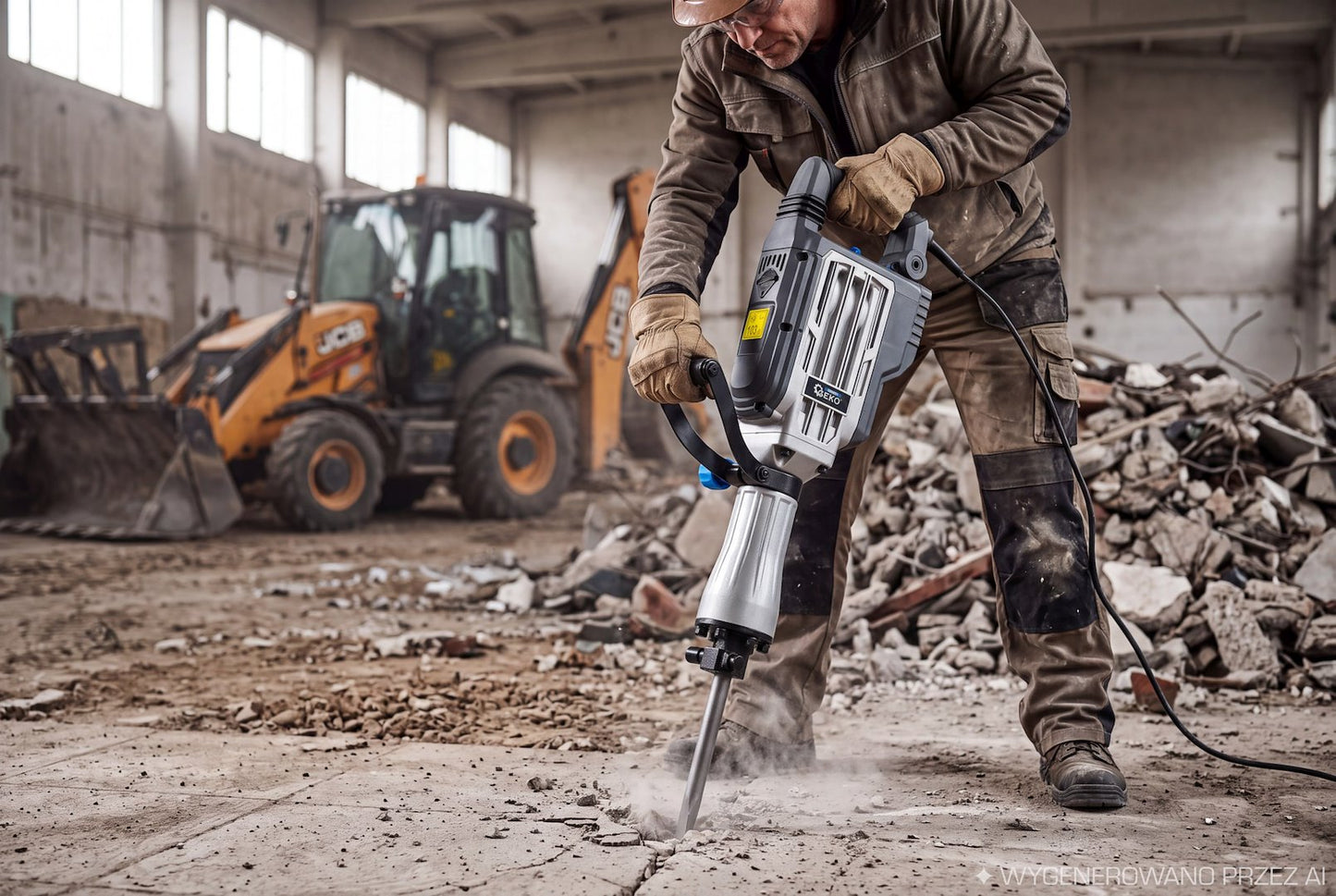 Ciocan demolator cu accesorii, 1700 W, 65 J, Geko G80851