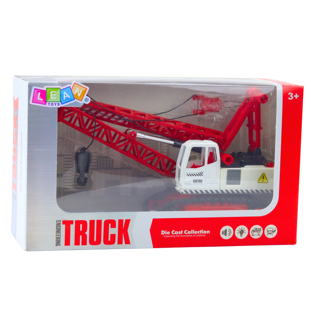 Macara cu cabina rotativa, 24.5 x 14 x 9 cm, rosu, Lean 28749