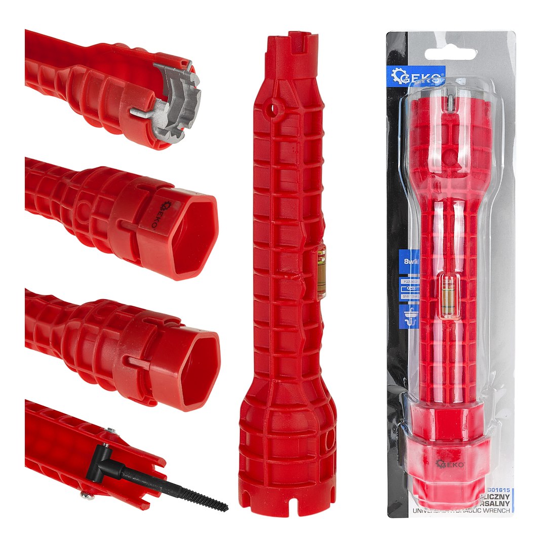 Cheie universala pentru instalatii sanitare 8 in 1, Geko G01615