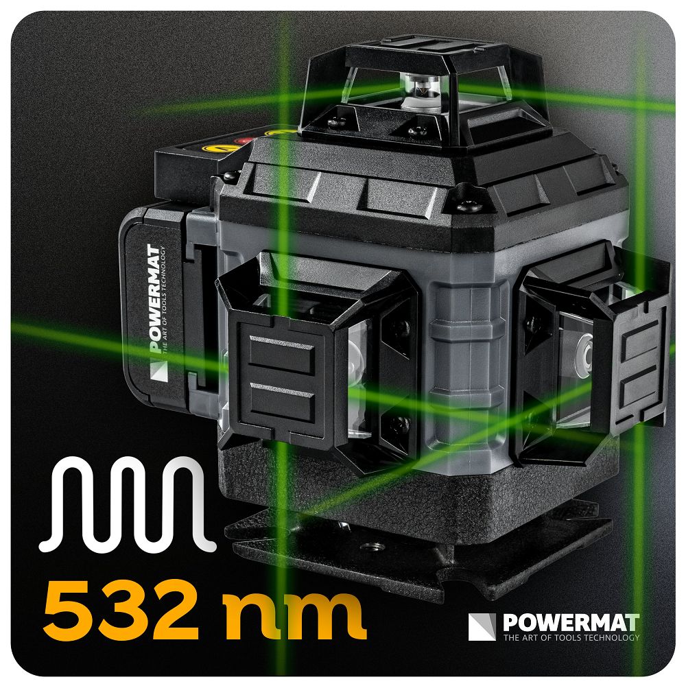 Nivela laser in cruce PM-PLK-4DM2, Powermat PM1493
