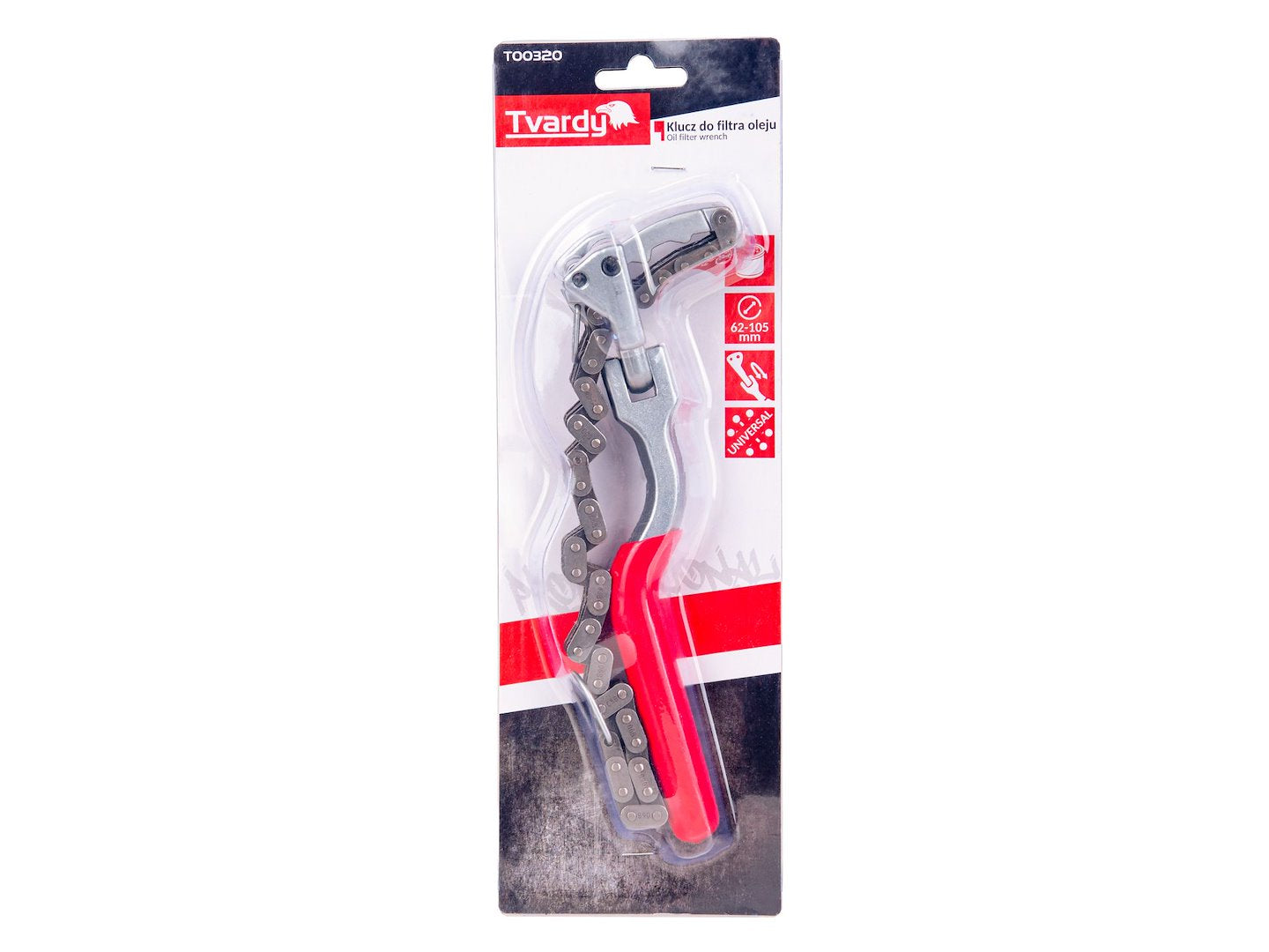 Cheie cu lant pentru filtru de ulei, 60-105 mm, Tvardy T00320