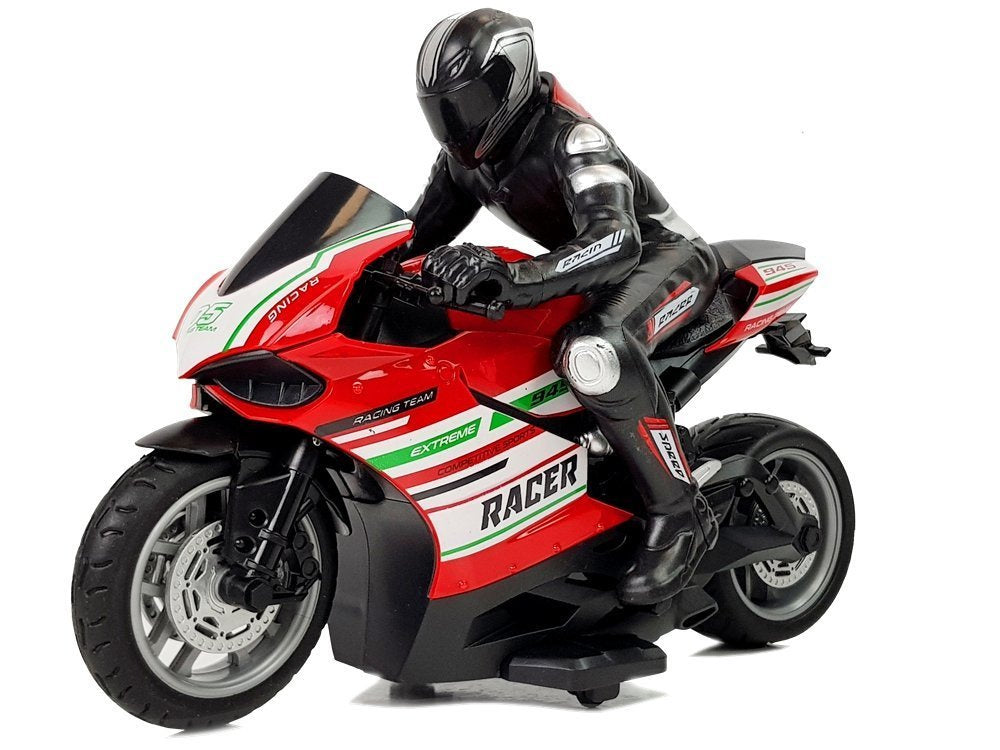 Motocicleta rosie sport cu telecomanda, Lean 9071