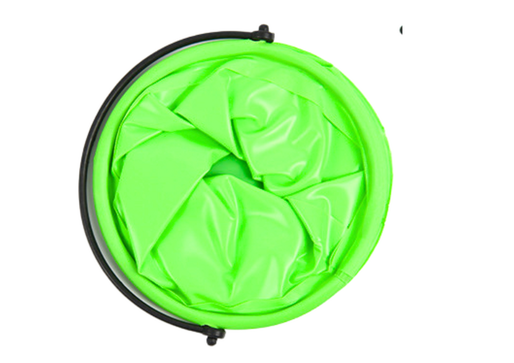 Galeata pliabila multifunctionala 14 x 14 x 12.5 cm, compartiment interior, verde, Lean 20208