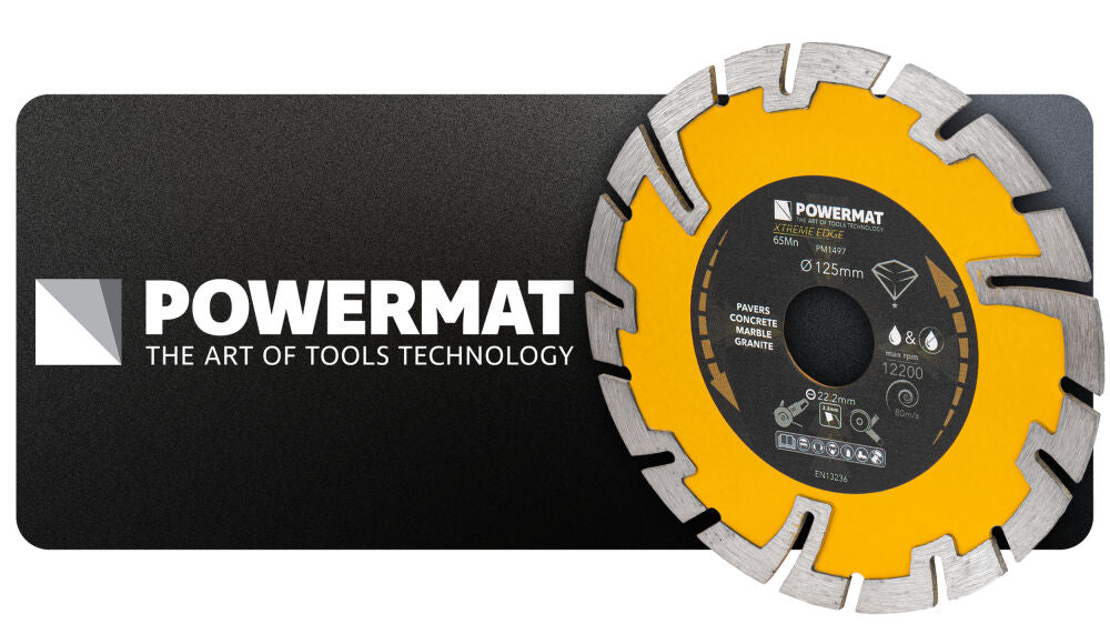 Disc diamantat segmentat PM-TDCS-1254T, 125 mm, Powermat PM1497