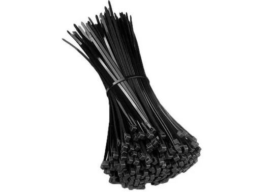 Set 100 legaturi de cablu, 3.6 x 200 mm, negru, Lean 20053