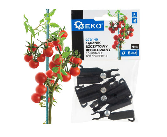 Set conectori superiori reglabili pentru araci, 8 mm, 4 bucati, Geko G72140