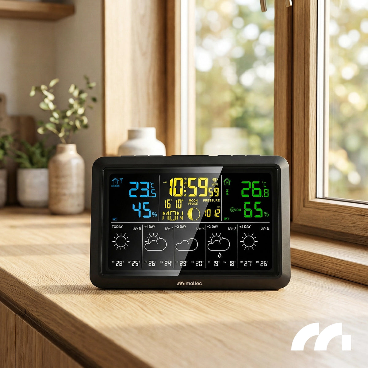 Statie meteo wireless Wi-Fi Daily5000M App, MalTec 114132