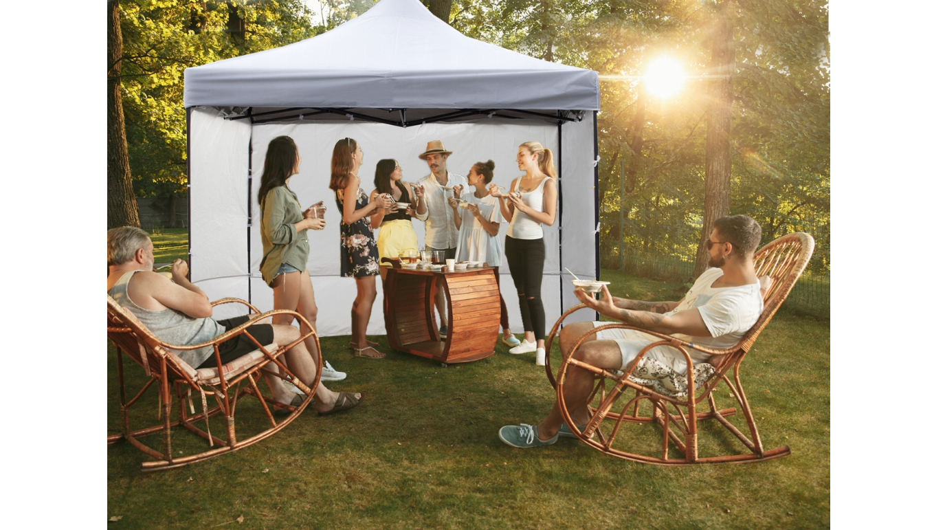 Cort pavilion cu 3 pereti, 3 x 3 m, MalTec 112811