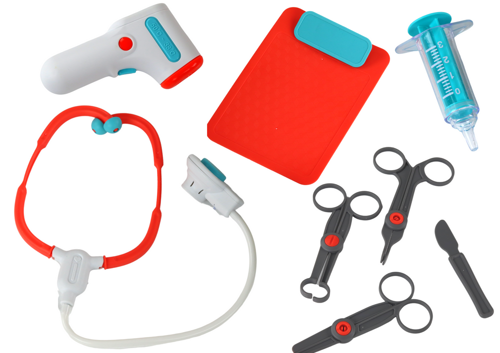 Set joaca doctorEKG/RTG, accesorii, multicolor, 85.5x43x30cm, Lean 17342