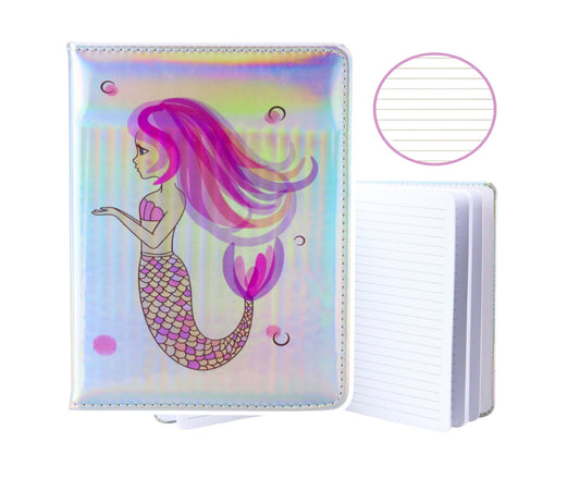 Caiet A5 cu model holografic sirena, 80 pagini, Lean 21665