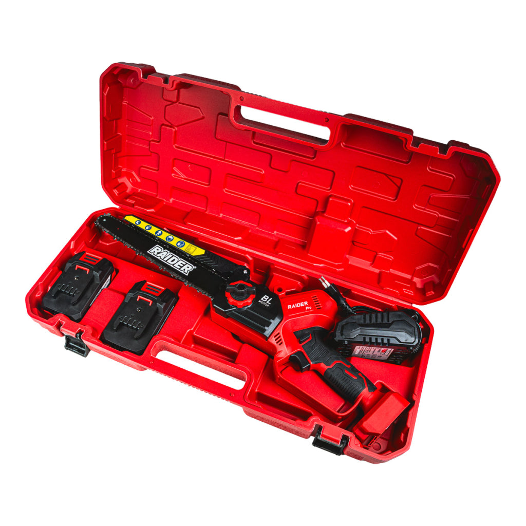 Fierastrau electric cu lant cu acumulator RDP-RBCS20, SDS 254mm 2x2Ah, Raider 141325
