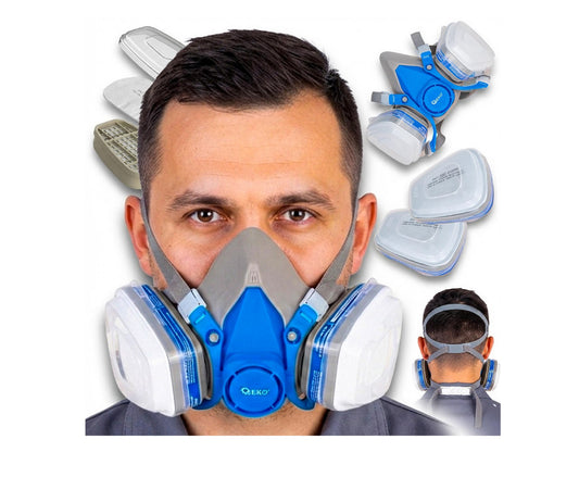 Semimasca de protectie pentru vopsit cu filtre pentru vapori organici si particule, pentru lucrari de vopsire si slefuire, Geko G90013