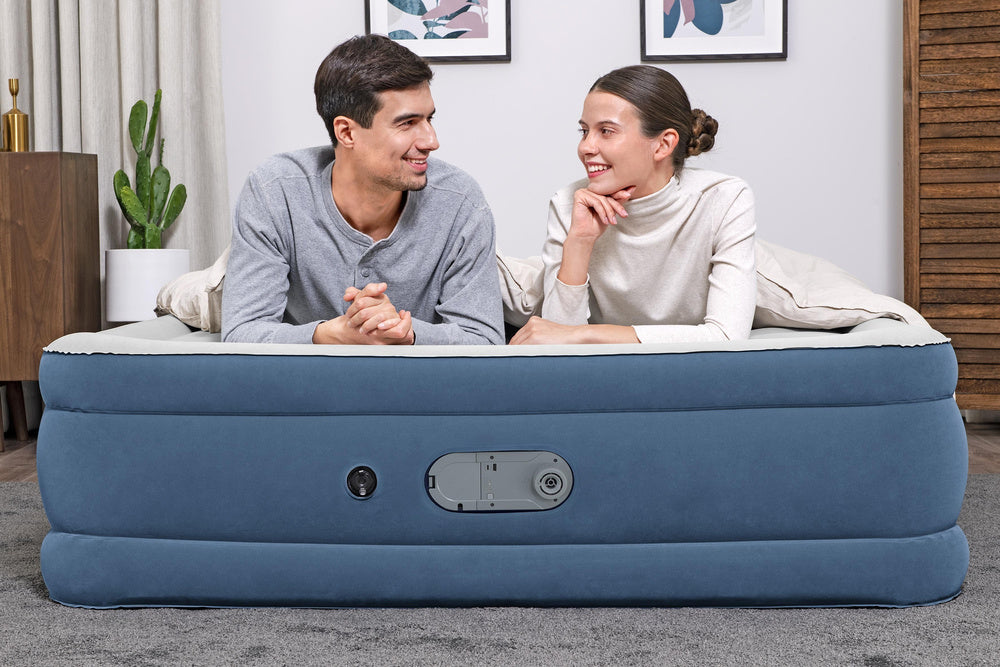 Saltea gonflabila dubla Bestway, 203 x 152 x 46 cm, Lean 21809