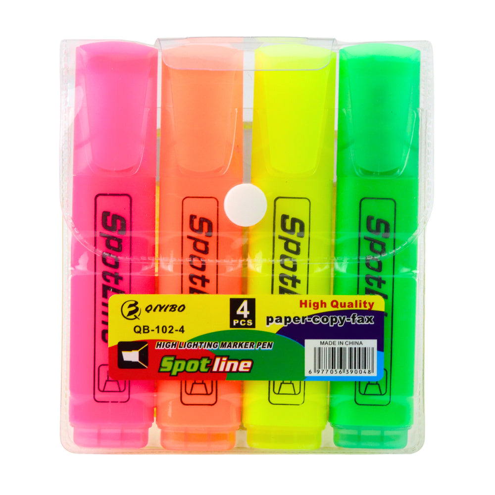 Set markere neon, 4 bucati, Lean 21533