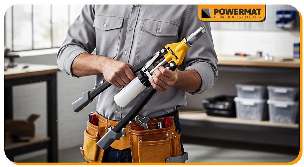 Cleste pentru nituire PM-NIR-525T, 525 mm, 3.2-6.4 mm, Powermat PM1450