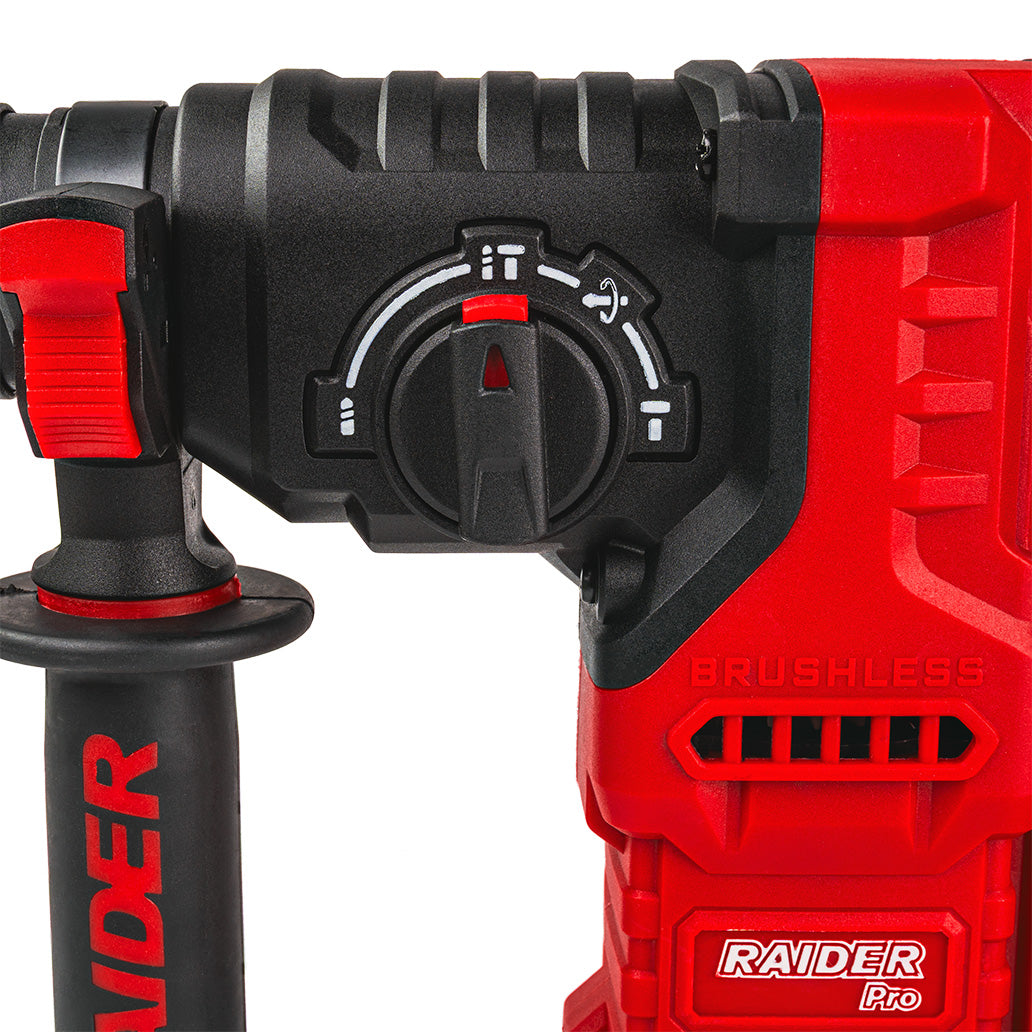 Ciocan rotopercutor brushless RDP-BBRH20 Solo (fara acumulator si incarcator) 3 J 4 functii 26 mm, Raider 030193