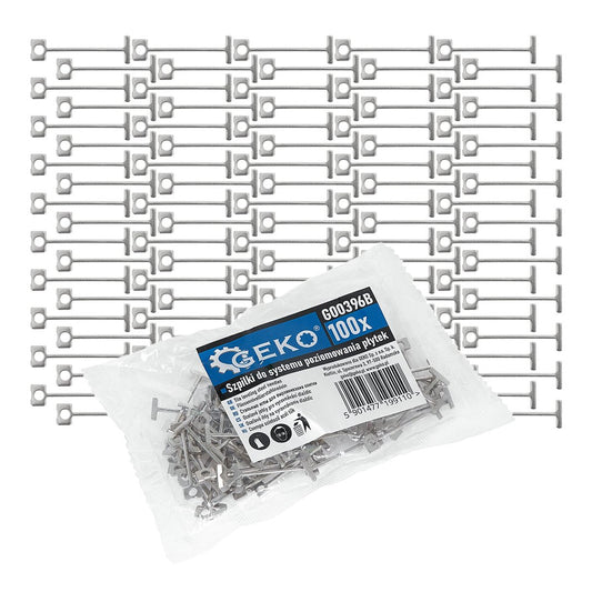 Set stifturi pentru sistemul de nivelare al placilor, 100 bucati, Geko G00396B