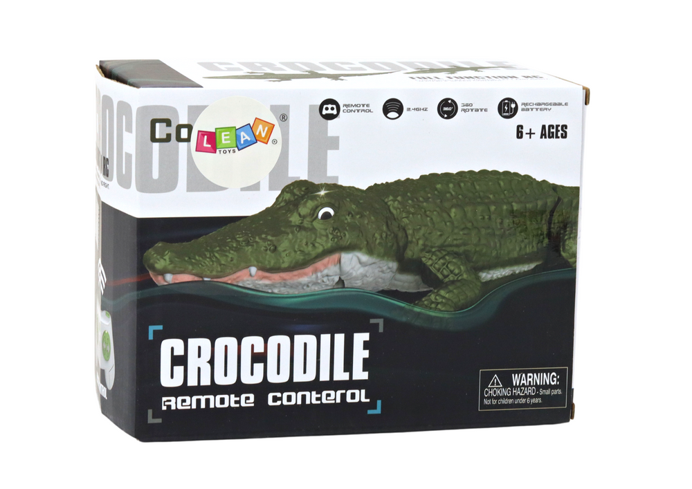 Jucarie de baie crocodil, 35 x 14 x 7 cm, verde, Lean 19734