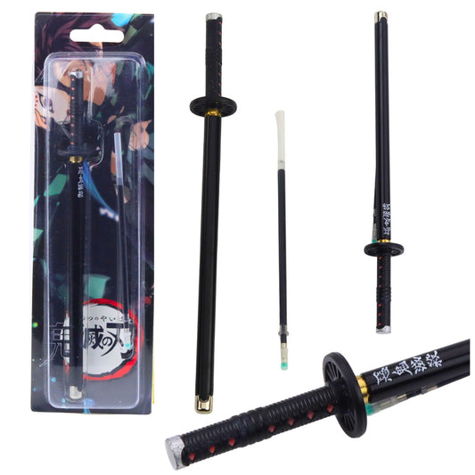 Pix metalic katana, 19.5 cm, tus negru, set cu rezerve, Lean 26966