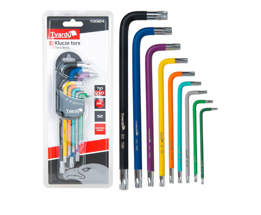 Set chei torx colorate, T10-T50, 9 bucati S2, Tvardy T00124