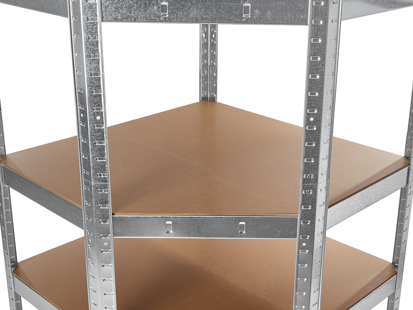 Raft de colt pentru depozitare, 180x40x70cm, capacitate maxima 175 kg, Geko G10875A