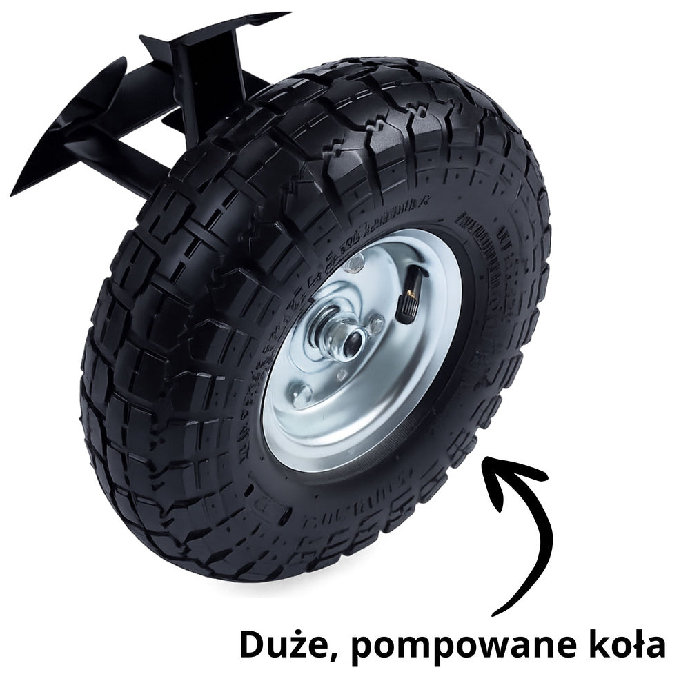 Carucior de gradina cu platforma detasabila, 930 x 500 x 510 mm, capacitate maxima 120 kg, Lean 26736