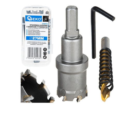 Carota TCT pentru metal, 27 mm, Geko G39693