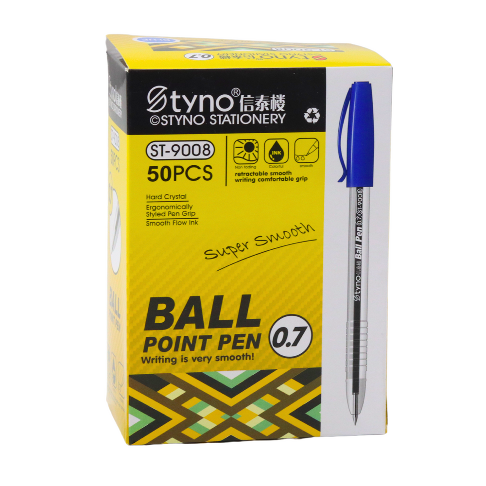 Set pixuri cu bila si capac, 0.7 mm, 50 bucati, Lean 21505