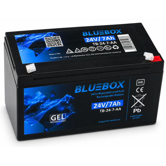 Baterie auto gel Bluebox pentru masinute, VRLA AGM 24V 7Ah, Lean 27404