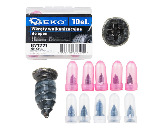 Set suruburi pentru repararea anvelopelor, 10 bucati, Geko G71221