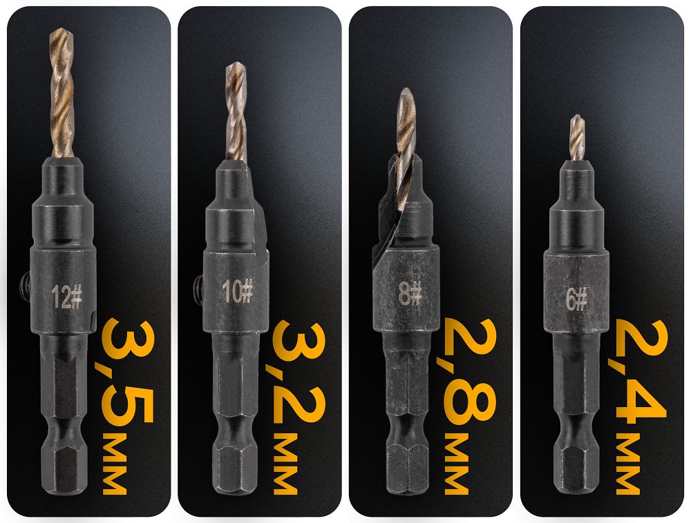 Set burghie pentru lemn PM-ZWZP-4TN, 5 bucati, Powermat PM1459