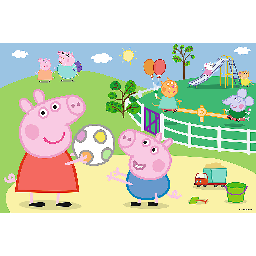 Puzzle Trefl Peppa Pig Distractie cu prietenii, 60 piese, Lean 26348