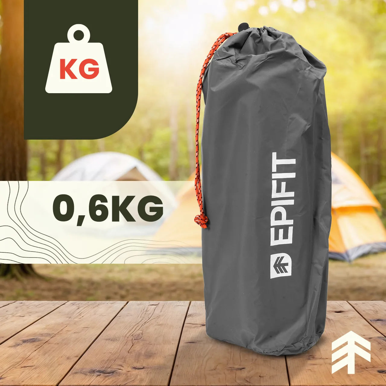 Saltea autogonflabila pentru camping, 190 x 60 x 5 cm, gri, MalTec 112760