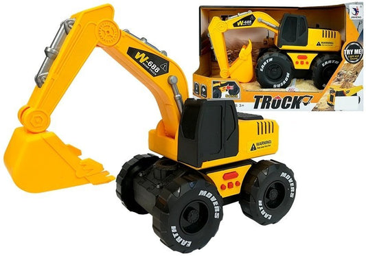Excavator cu sunete si lumini 24 x 16 x 14 cm, galben / negru, Lean 5645