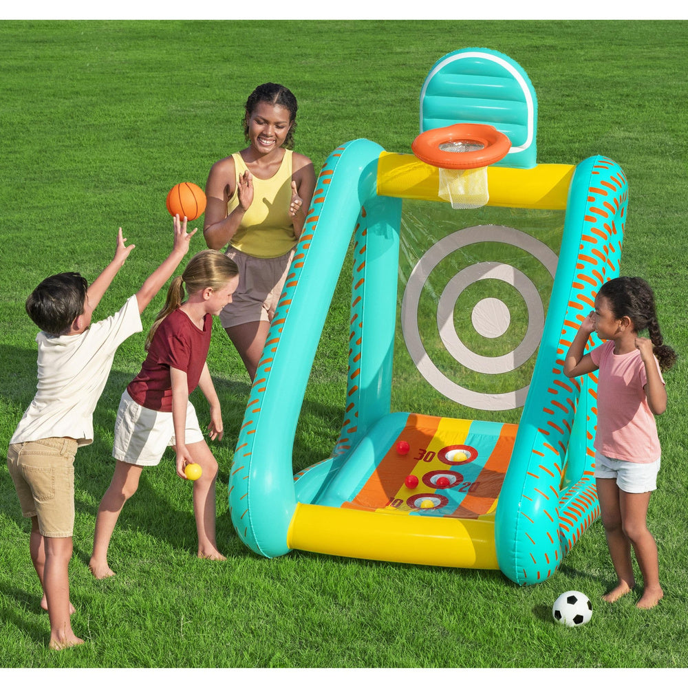 Spatiu de joaca gonflabil Perfect Aim 3 in 1, 127 x 109 x 178 cm, Bestway 31991