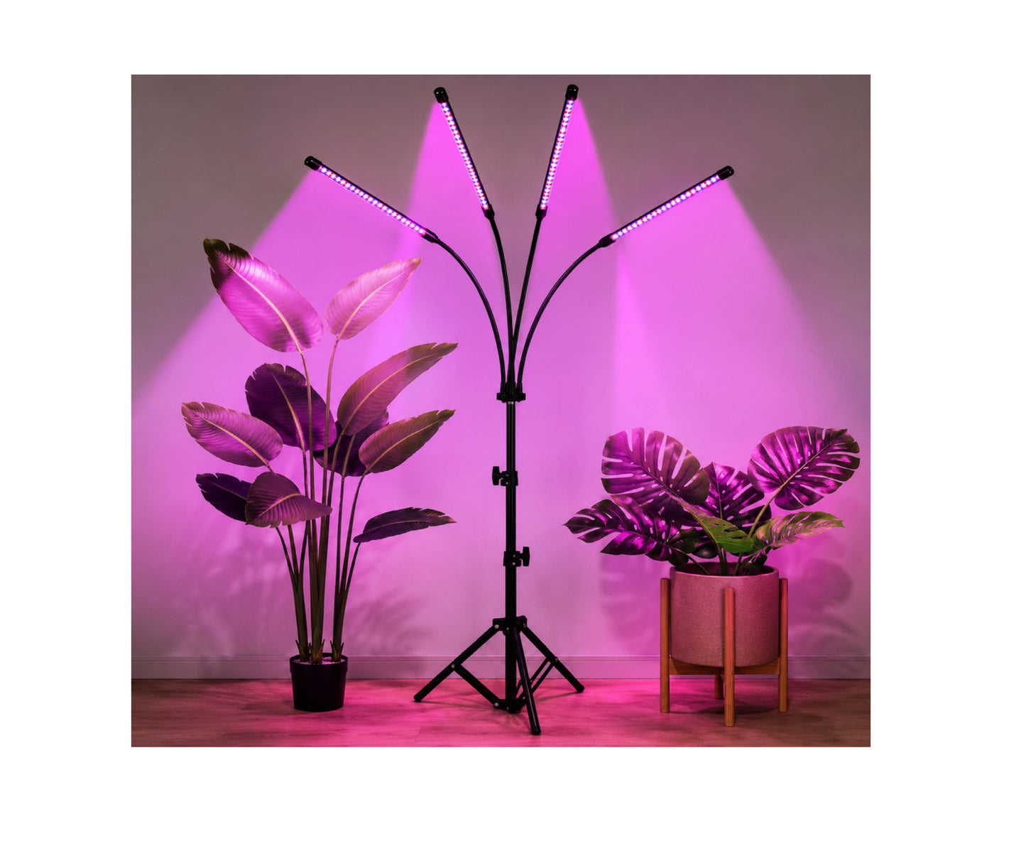 Lampa LED pentru plante cu suport si telecomanda, negru, Lean 29306